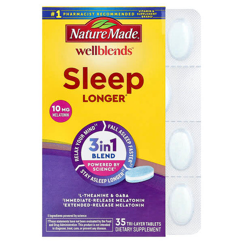 <img alt="Nature Made, Wellblends, Sleep Longer, 35 Tri-Layer Tablets" title="Nature Made, Wellblends, Sleep Longer, 35 Tri-Layer Tablets,"