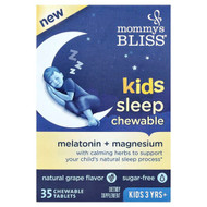 <img alt="Mommys Bliss, Kids Sleep Chewable, Melatonin + Magnesium, 3 Yrs+, Natural Grape, 35 Chewable Tablets" title="Mommys Bliss, Kids Sleep Chewable, Melatonin + Magnesium, 3 Yrs+, Natural Grape, 35 Chewable Tablets,"