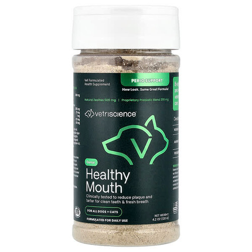 <img alt="VetriScience, Healthy Mouth, For All Dogs + Cats, 4.2 oz (120 g)" title="VetriScience, Healthy Mouth, For All Dogs + Cats, 4.2 oz (120 g),"