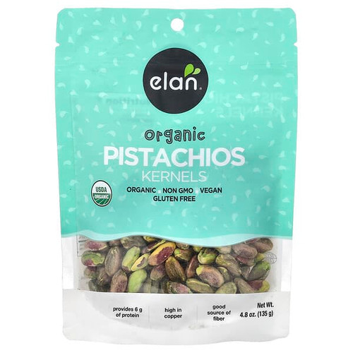 <img alt="Elan, Organic Pistachios, Kernels, 4.8 oz (135 g)" title="Elan, Organic Pistachios, Kernels, 4.8 oz (135 g),"