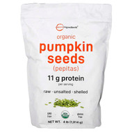 <img alt="Micro Ingredients, Organic Pumpkin Seeds, Unsalted, 4 lb (1,814 g)" title="Micro Ingredients, Organic Pumpkin Seeds, Unsalted, 4 lb (1,814 g),"