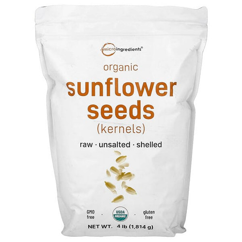 <img alt="Micro Ingredients, Organic Sunflower Seeds, Unsalted, 4 lb (1,814 g)" title="Micro Ingredients, Organic Sunflower Seeds, Unsalted, 4 lb (1,814 g),"