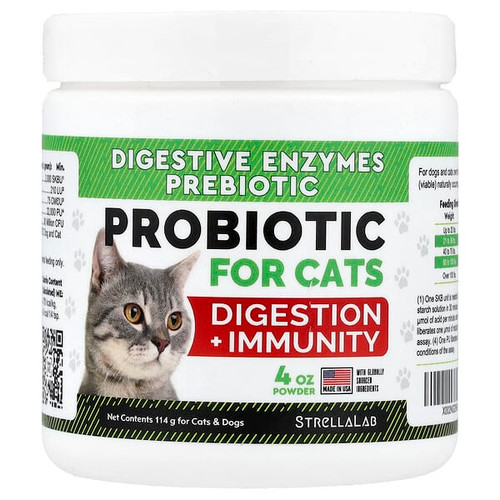 <img alt="StrellaLab, Probiotic Powder, For Cats & Dogs, 4 oz (114 g)" title="StrellaLab, Probiotic Powder, For Cats & Dogs, 4 oz (114 g),"