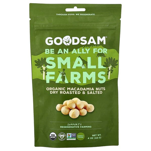 <img alt="GoodSam, Organic Macadamia Nuts, Dry Roasted & Salted, 4 oz (113 g)" title="GoodSam, Organic Macadamia Nuts, Dry Roasted & Salted, 4 oz (113 g),"