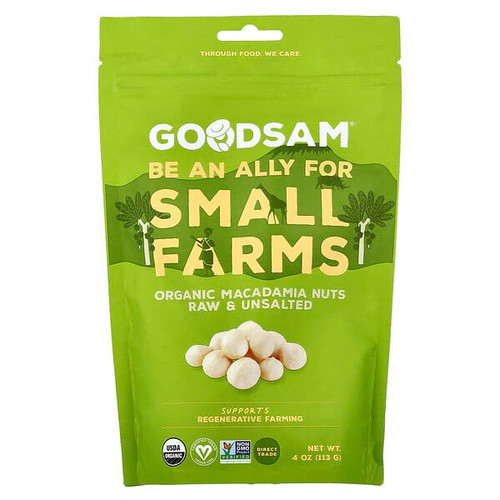 <img alt="GoodSam, Organic Macadamia Nuts, Raw & Unsalted, 4 oz (113 g)" title="GoodSam, Organic Macadamia Nuts, Raw & Unsalted, 4 oz (113 g),"