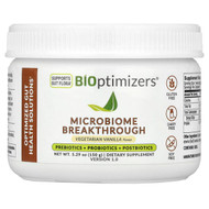<img alt="BIOptimizers, Microbiome Breakthrough, Prebiotics + Probiotics + Postbiotics, Vegetarian Vanilla, 5.29 oz (150 g)" title="BIOptimizers, Microbiome Breakthrough, Prebiotics + Probiotics + Postbiotics, Vegetarian Vanilla, 5.29 oz (150 g),"