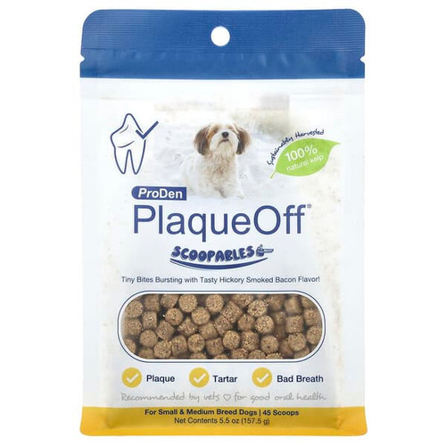 <img alt="ProDen, ProDen PlaqueOff Scoopables, For Small & Medium Breed Dogs, Hickory Smoked Bacon, 5.5 oz (157.5 g)" title="ProDen, ProDen PlaqueOff Scoopables, For Small & Medium Breed Dogs, Hickory Smoked Bacon, 5.5 oz (157.5 g),"