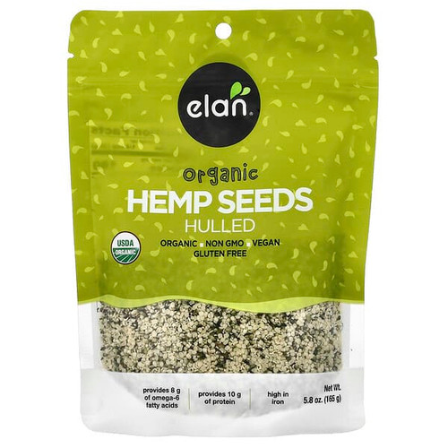 <img alt="Elan, Organic Hemp Seeds, Hulled, 5.8 oz (165 g)" title="Elan, Organic Hemp Seeds, Hulled, 5.8 oz (165 g),"