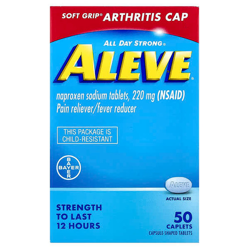<img alt="Aleve, Naproxen Sodium Tablets, 220 mg, 50 Caplets" title="Aleve, Naproxen Sodium Tablets, 220 mg, 50 Caplets,"