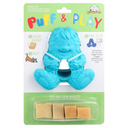 <img alt="Yeti Dog Chew, Puff & Play, Treat Dispenser, Yeti Dog Chew Nuggets, Blue, 4 Nuggets, 1 Dispenser" title="Yeti Dog Chew, Puff & Play, Treat Dispenser, Yeti Dog Chew Nuggets, Blue, 4 Nuggets, 1 Dispenser,"