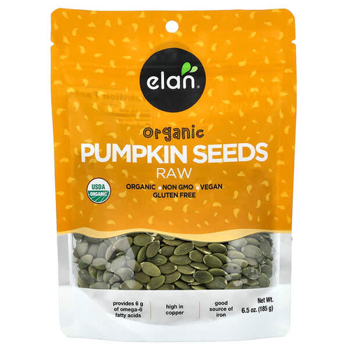 <img alt="Elan, Organic Pumpkin Seeds, Raw , 6.5 oz (185 g)" title="Elan, Organic Pumpkin Seeds, Raw , 6.5 oz (185 g),"