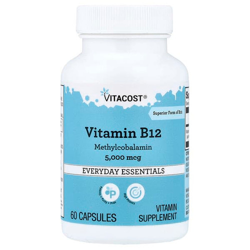 <img alt="Vitacost, Vitamin B12, 5,000 mcg, 60 Capsules" title="Vitacost, Vitamin B12, 5,000 mcg, 60 Capsules,"