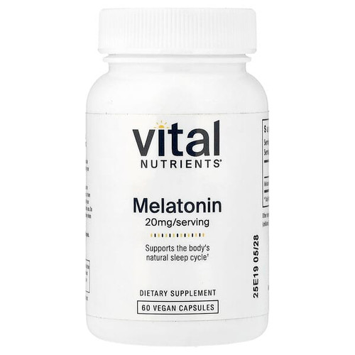 <img alt="Vital Nutrients, Melatonin, 20 mg, 60 Vegan Capsules" title="Vital Nutrients, Melatonin, 20 mg, 60 Vegan Capsules,"