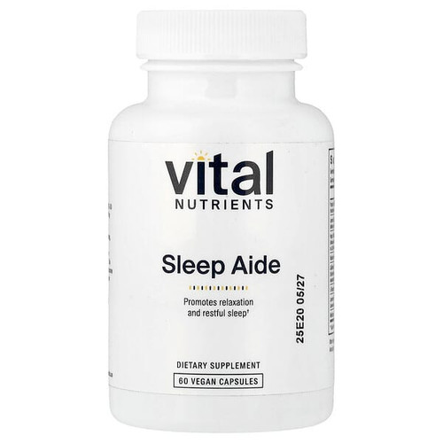<img alt="Vital Nutrients, Sleep Aide, 60 Vegan Capsules" title="Vital Nutrients, Sleep Aide, 60 Vegan Capsules,"