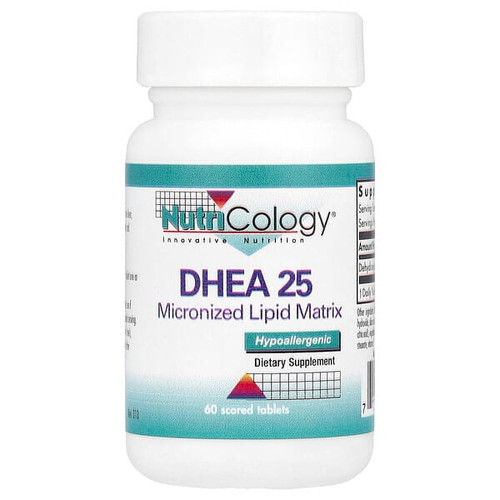 <img alt="Nutricology, DHEA 25, 25 mg, 60 Scored Tablets" title="Nutricology, DHEA 25, 25 mg, 60 Scored Tablets,"