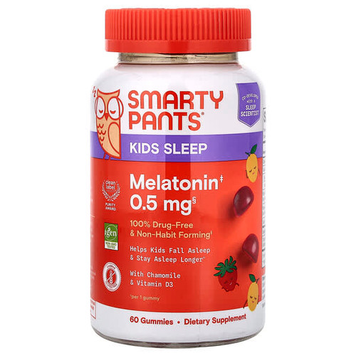 <img alt="SmartyPants, Kids Sleep, Melatonin Gummies, Strawberry Mango, 60 Gummies" title="SmartyPants, Kids Sleep, Melatonin Gummies, Strawberry Mango, 60 Gummies,"