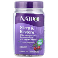 <img alt="Natrol, Sleep & Restore Gummies with 5 mg Melatonin, Cherry, 60 Gummies" title="Natrol, Sleep & Restore Gummies with 5 mg Melatonin, Cherry, 60 Gummies,"
