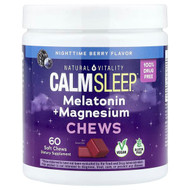 <img alt="Natural Vitality, Calm Sleep, Melatonin + Magnesium Chews, Nighttime Berry, 60 Soft Chews" title="Natural Vitality, Calm Sleep, Melatonin + Magnesium Chews, Nighttime Berry, 60 Soft Chews,"