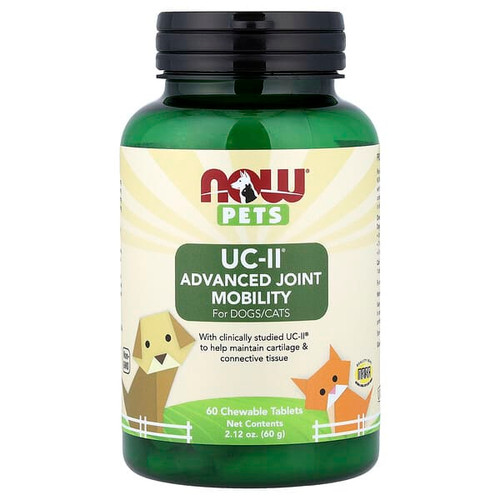 <img alt="NOW Foods, Pets, UC-II Advanced Joint Mobility for Dogs-Cats, 60 Chewable Tablets, 2.12 oz (60 g)" title="NOW Foods, Pets, UC-II Advanced Joint Mobility for Dogs-Cats, 60 Chewable Tablets, 2.12 oz (60 g),"