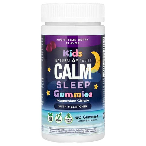 <img alt="Natural Vitality, CALM, Kids Sleep Gummies With Melatonin, Nighttime Berry, 60 Gummies" title="Natural Vitality, CALM, Kids Sleep Gummies With Melatonin, Nighttime Berry, 60 Gummies,"