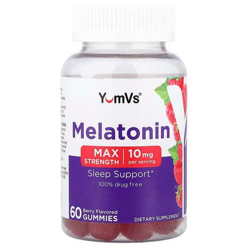 <img alt="YumVs, Melatonin Gummies, Max Strength, Berry, 60 Gummies (5 mg per Gummy)" title="YumVs, Melatonin Gummies, Max Strength, Berry, 60 Gummies (5 mg per Gummy),"