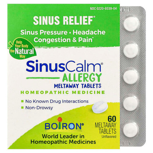 <img alt="Boiron, SinusCalm Allergy, Unflavored, 60 Meltaway Tablets" title="Boiron, SinusCalm Allergy, Unflavored, 60 Meltaway Tablets,"