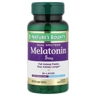 <img alt="Natures Bounty, Dual Spectrum, Melatonin, 5 mg, 60 Bi-Layer Tablets" title="Natures Bounty, Dual Spectrum, Melatonin, 5 mg, 60 Bi-Layer Tablets,"