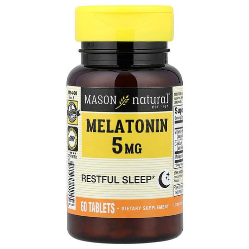 <img alt="Mason Natural, Melatonin, 5 mg, 60 Tablets" title="Mason Natural, Melatonin, 5 mg, 60 Tablets,"