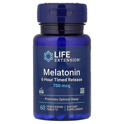 <img alt="Life Extension, Melatonin, 6 Hour Timed Release, 750 mcg, 60 Vegetarian Tablets" title="Life Extension, Melatonin, 6 Hour Timed Release, 750 mcg, 60 Vegetarian Tablets,"