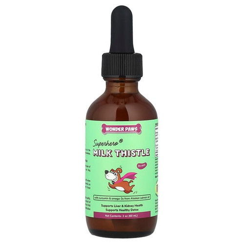 <img alt="Wonder Paws, Superhero, Milk Thistle, For Dogs, 2 oz (60 ml)" title="Wonder Paws, Superhero, Milk Thistle, For Dogs, 2 oz (60 ml),"