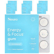 <img alt="NeuroGum, Energy & Focus Gum, Peppermint, 6 Packs, 9 Pieces Each" title="NeuroGum, Energy & Focus Gum, Peppermint, 6 Packs, 9 Pieces Each,"