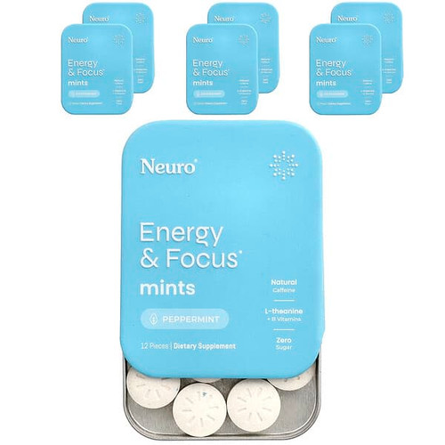 <img alt="NeuroGum, Mints, Energy & Focus, Peppermint, 6 Packs, 12 Pieces Each" title="NeuroGum, Mints, Energy & Focus, Peppermint, 6 Packs, 12 Pieces Each,"