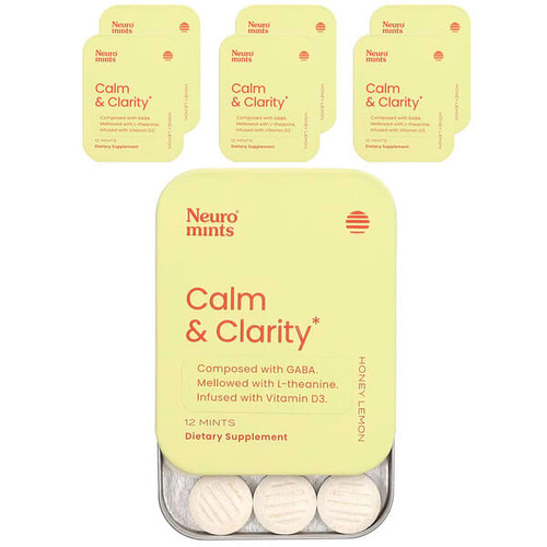<img alt="NeuroGum, NeuroMints, Calm & Clarity, Honey Lemon, 6 Packs, 12 Pieces Each" title="NeuroGum, NeuroMints, Calm & Clarity, Honey Lemon, 6 Packs, 12 Pieces Each,"