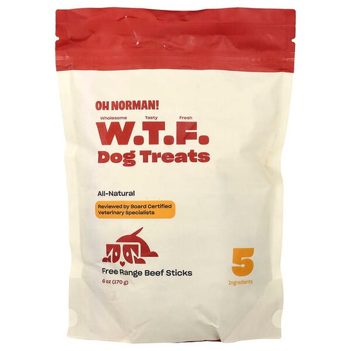 <img alt="Oh Norman, Dog Treats, Free Range Beef Sticks , 6 oz (170 g)" title="Oh Norman, Dog Treats, Free Range Beef Sticks , 6 oz (170 g),"