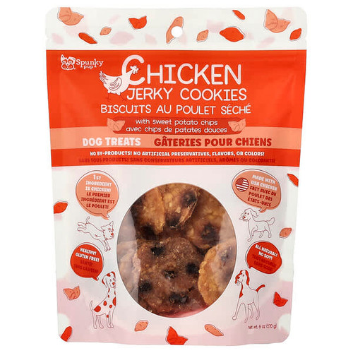 <img alt="Spunky Pup, Chicken Jerky Cookies, Dog Treats, 6 oz (170 g)" title="Spunky Pup, Chicken Jerky Cookies, Dog Treats, 6 oz (170 g),"