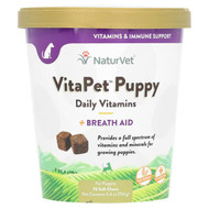 <img alt="NaturVet, VitaPet Puppy, Daily Vitamins + Breath Aid, For Puppies, 70 Soft Chews, 5.4 oz (154 g)" title="NaturVet, VitaPet Puppy, Daily Vitamins + Breath Aid, For Puppies, 70 Soft Chews, 5.4 oz (154 g),"