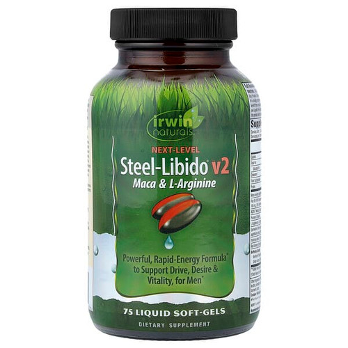 <img alt="Irwin Naturals, Steel-Libido V2, Maca & L-Arginine, 75 Liquid Soft-Gels" title="Irwin Naturals, Steel-Libido V2, Maca & L-Arginine, 75 Liquid Soft-Gels,"
