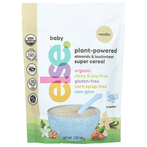 <img alt="Else, Baby, Plant-Powered Almonds & Buckwheat Super Cereal, 6+ Months, Vanilla, 7 oz (198 g)" title="Else, Baby, Plant-Powered Almonds & Buckwheat Super Cereal, 6+ Months, Vanilla, 7 oz (198 g),"