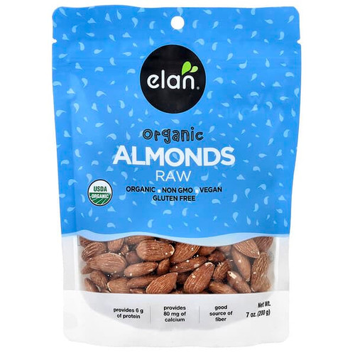 <img alt="Elan, Organic Almonds, Raw, 7 oz (200 g)" title="Elan, Organic Almonds, Raw, 7 oz (200 g),"