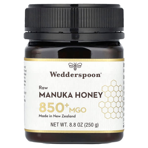 <img alt="Wedderspoon, Raw Manuka Honey, MGO 850+, 8.8 oz (250 g)" title="Wedderspoon, Raw Manuka Honey, MGO 850+, 8.8 oz (250 g),"