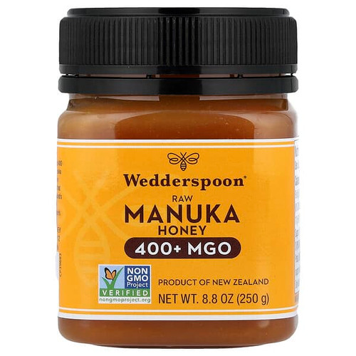 <img alt="Wedderspoon, Raw Manuka Honey, MGO 400+, 8.8 oz (250 g)" title="Wedderspoon, Raw Manuka Honey, MGO 400+, 8.8 oz (250 g),"