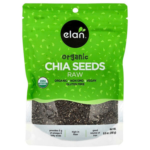 <img alt="Elan, Organic Chia Seeds, Raw , 8.8 oz (250 g)" title="Elan, Organic Chia Seeds, Raw , 8.8 oz (250 g),"