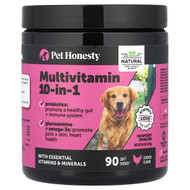 <img alt="Pet Honesty, Multivitamin 10-in-1, For Adult Dogs, Chicken, 90 Soft Chews, 9.5 oz (270 g)" title="Pet Honesty, Multivitamin 10-in-1, For Adult Dogs, Chicken, 90 Soft Chews, 9.5 oz (270 g),"
