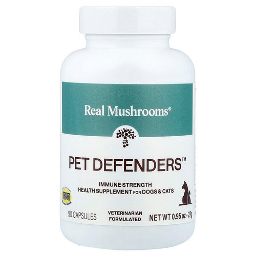 <img alt="Real Mushrooms, Pet Defenders, Immune Strength Health Supplement, For Dogs & Cats, 90 Capsules, 0.95 oz (27 g)" title="Real Mushrooms, Pet Defenders, Immune Strength Health Supplement, For Dogs & Cats, 90 Capsules, 0.95 oz (27 g),"