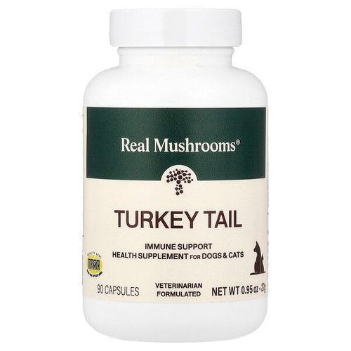 <img alt="Real Mushrooms, Turkey Tail, For Dogs and Cats, 90 Capsules, 0.95 oz (27 g)" title="Real Mushrooms, Turkey Tail, For Dogs and Cats, 90 Capsules, 0.95 oz (27 g),"