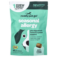 <img alt="Ready Pet Go, Seasonal Allergy, For Dogs, All Ages, Zesty Cheese, 90 Soft Chews, 12.7 oz (360 g)" title="Ready Pet Go, Seasonal Allergy, For Dogs, All Ages, Zesty Cheese, 90 Soft Chews, 12.7 oz (360 g),"