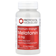 <img alt="Protocol for Life Balance, Melatonin, Maximum Strength, 20 mg, 90 Veg Capsules" title="Protocol for Life Balance, Melatonin, Maximum Strength, 20 mg, 90 Veg Capsules,"