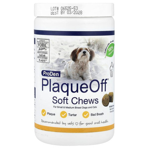 <img alt="ProDen, PlaqueOff Soft Chews, For Small & Medium Breed Dogs & Cats, 90 Soft Chews, 7.9 oz (225 g)" title="ProDen, PlaqueOff Soft Chews, For Small & Medium Breed Dogs & Cats, 90 Soft Chews, 7.9 oz (225 g),"