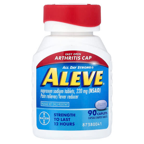<img alt="Aleve, Naproxen Sodium Tablets, Easy Open Arthritis Cap, 220 mg, 90 Caplets" title="Aleve, Naproxen Sodium Tablets, Easy Open Arthritis Cap, 220 mg, 90 Caplets,"