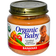 Organic Baby, Certified Organic Baby Foods, Bananas, 4 oz (113 g) (5 PACK)